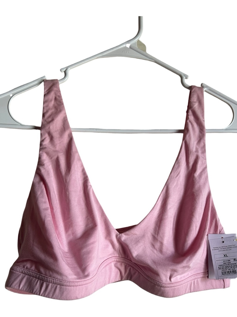 Auden Size XL Light Pink Stretch Bralette - Pull-On Comfort